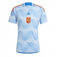 Camisa de Futebol Espanha Equipamento Secundário Mundo 2022 Manga Curta
